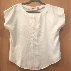 Diane von furstenberg DVF white short sleeve top